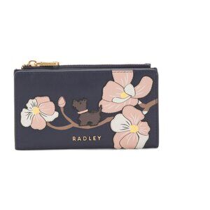 RADLEY LONDON Navy Leather Coin Street Magnolia Medium Ziptop Wallet